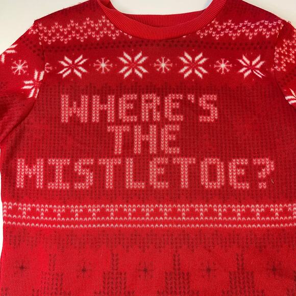 Mad Engine Where's the Mistletoe Sweatshirt, M - Picture 7 of 8